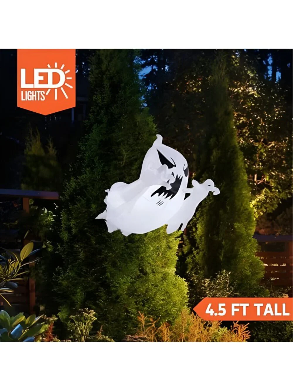4.5 FT Halloween Inflatable Scary Flying Ghost Broke Out from Window